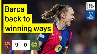 HIGHLIGHTS  FC Barcelona vs Hammarby IF  UEFA Womens Champions League 202425 [upl. by Berhley]