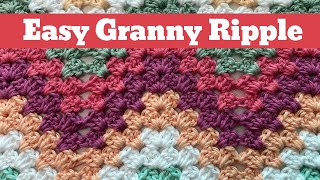 Granny Ripple Stitch Tutorial  Perfect for Baby Blankets [upl. by Jeromy]