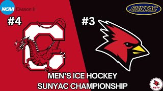 Mens Ice Hockey SUNYAC Conference Championships Vs SUNY Cortland [upl. by Eelrahs]