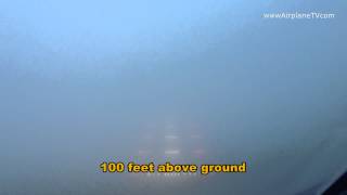 Airbus A320 autoland ILS CAT III RVR 300 very low visibility landing [upl. by Orozco]