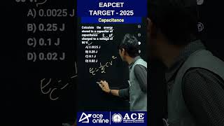 EAPCET Target2025  Electrical amp Optical Part Capacitance18 physicsquestions  aceonline [upl. by Etnaid]