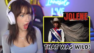 Beyoncé  JOLENE Official Lyric Video  First Time Reaction [upl. by Eeladnerb]