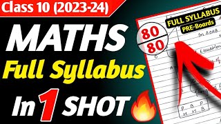 MATHS Full Revision IN ONE SHOT🔥 Maths Formulas Pre Board Maths important questions Class 10 [upl. by Eidoow231]