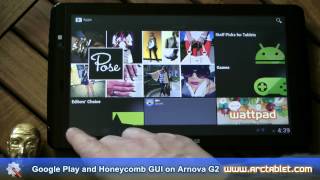 Arnova 10 G2 Google Play  Market and Honeycomb like interface with MorkaMod firmware [upl. by Irt855]