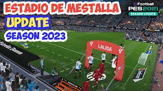 PES 2021 Estadio de Mestalla Stadium of Valencia Football Club Update 2023 [upl. by Thessa820]