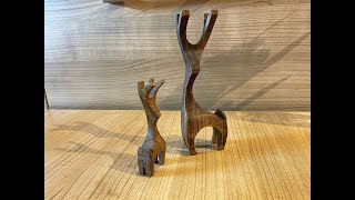 Crafting a Festive Wooden Reindeer  Simple DIY Holiday Gift Idea with Just a Bandsaw [upl. by Adnilec]