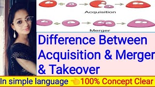 Difference BW MergerTakeoverAcquisition In HindiMerger VS AcquisitionAcquisition VS Takeover [upl. by Calandra974]