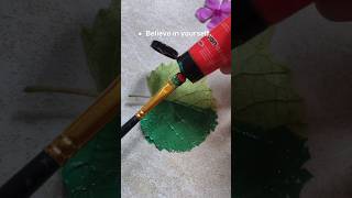 Leaf impression  painting ideas colors art acryliccolorpainting [upl. by Anelehs]