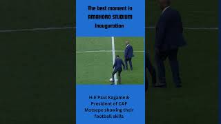 Kigali HE Paul Kagame amp Motsepe at Amahoro stadium Inauguration footballvisitrwanda Amahoro [upl. by Esenwahs]