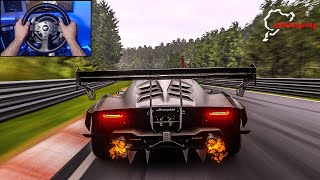 Lamborghini Essenza SCV12 Nürburgring Nordschleife  Forza Motorsport  Steering Wheels Gameplay [upl. by Yerhcaz569]