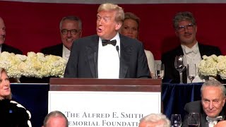 Donald Trump full speech at Al Smith Dinner in New York City Oct 17 2024 [upl. by Ecirtnuahs]