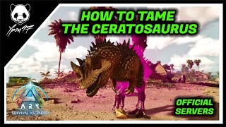 Quick Guide  How To Tame The Ceratosaurus  ARK Survival Ascended [upl. by Tankoos]