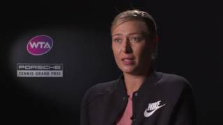 Interview Maria Sharapova RUS quarter finals  Porsche Tennis Grand Prix 2017 [upl. by Hassadah]