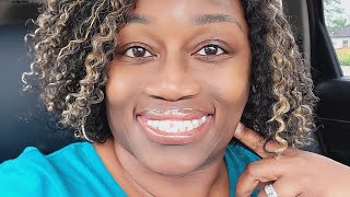 1 Sec install Honey Blonde Highlight Kinky Curly Review 🤎 [upl. by Airamanna509]