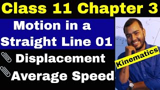 Class 11 Physics Chapt 03  KINEMATICS  Motion in a Straight Line 01 Introduction  Average Speed [upl. by Tra]