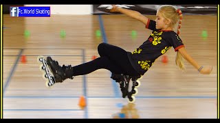 Fantastic little girl  the best talent in the world 2016 Rollerblade Freestyle Slalom dancing usa [upl. by Gallenz878]