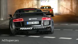 INSANE Tunnel Sound  Aventadors Ford GT GTR Alpha 9 R8 V10 Plus Prior DesignLOUD [upl. by Carnes597]