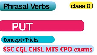 IMPORTANT PHRASAL VERBSPhrasal Verbs for SSC CGL CHSL MTS amp upcoming Exams [upl. by Horatius591]