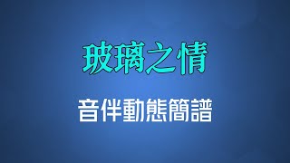 玻璃之情粵語  張國榮（高清音伴動態簡譜） [upl. by Irb]