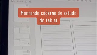 Montando caderno digital no tablet [upl. by Norrehs]