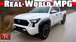 Better MPG Than the Old V6 2024 Toyota Tacoma 24L Turbo MPG Test [upl. by Ahgem333]