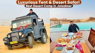 Luxury Tent with pool stay in Middle of Thar Desert  Desert Safari Delicious food amp more [upl. by Reis739]