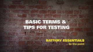 VARTA Batteries  Basic Terms and Testing Tips [upl. by Phylis724]