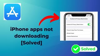 iPhone apps not downloading Solved [upl. by Ahtiekal]