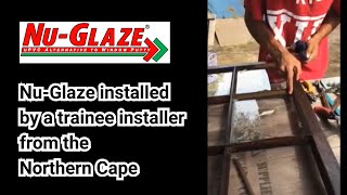 NuGlaze trainee installer replacing putty with Nu glaze [upl. by Skrap799]