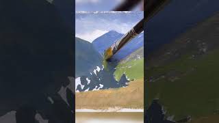 How to Paint a Landscape Using Gouache Paint art gouache landscapepainting artist [upl. by Venezia582]