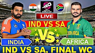 India vs South Africa  T20 World Final  IND vs SA Live Match amp Commentary  T20 World Cup [upl. by Jania]