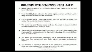 Quantum Well Semiconductor Laser [upl. by Burger]