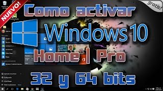 Como activar window 10 home  Pro de 32 y 64 bits [upl. by Aerahs]