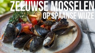 RECEPT Zeeuwse Mosselen op Spaanse wijze  OhMyFoodness [upl. by Asenab]