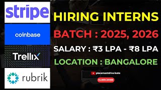 Top Software Engineering Internships for 2025 amp 2026  Stripe Coinbase Rubrik and Trellix [upl. by Kinelski875]