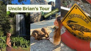 VLOG  UNCLE BRIAN’S TOUR waterfalls crocodiles and the Daintree Rainforest outside Cairns [upl. by Assirhc]