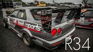 🐒 NISSAN SKYLINE R34 FOUR DOOR DRIFTING ONBOARD amp EXTERNAL [upl. by Odrautse]