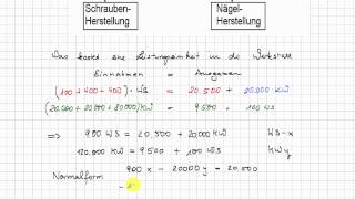 15 Anwendungsbeispiel  Lineare Algebra WirtschaftsmathematikStatistik [upl. by Mairem]