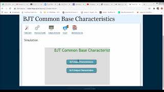 BJT Common Base Characteristics on Virtual Lab  BSc III A2 P4 221020 [upl. by Perrie]