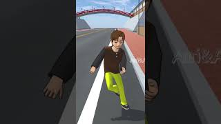 Sekop slow motion shorts sakuraschoolsimulator funny comedy [upl. by Norvil]