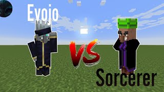 Evojo WIP Vs Sorcerer TAV  Minecraft Bedrock Edition Battle [upl. by Novad658]