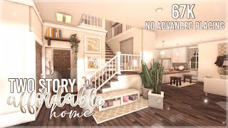 Bloxburg  67k TwoStory Affordable Fall Home NO ADVANCED PLACING  Roblox  House Build [upl. by Eelir97]