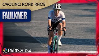 Kristen Faulkner SHOCKS in womens road race gold medal victory for Team USA  Paris Olympics [upl. by Eralcyram]