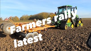 Farm update 311 Farmers rally info for the 19th in London cultivating after sugar beet amp drilling [upl. by Sirmons441]