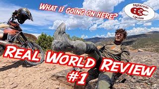 Real World Review  MSR Legend Gear  Tusk Crossbite  Alpinestar Tech 7  Highland Cycles [upl. by Llenehc]