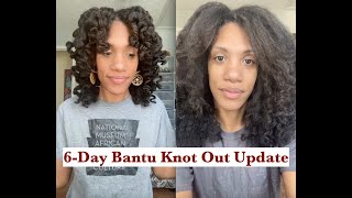 My Natural Hair Diary  Entry 25 102924  6Day Update Bantu Knot Out With and Without Mousse [upl. by Ruberta299]