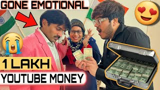 Giving 1 Lakh To My Father 🔥 YOUTUBE MONEY [upl. by Millie135]