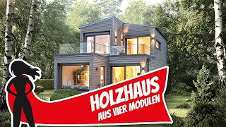 Holzhaus aus XXLBausteinen Variabel geplant und schnell aufgebaut Haustour Modulhaus Sonnleitner [upl. by Gurias]