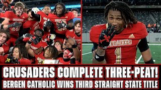 Bergen Catholic 24 Delbarton 14  Non Public A Final  Threepeat Complete for the Crusaders [upl. by Mahgem]