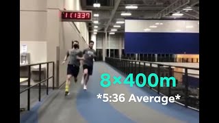 Indoor 8x400m Workout [upl. by Eniledam]